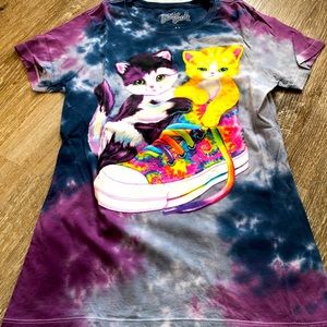 Lisa Frank Cat T-shirt Tie Dye Size Medium (Juniors)